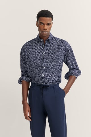 Bugatti Herren Hemd mit Button-Down-Kragen