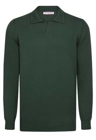 Pullover Pullover With Polo Collar - Buttonless