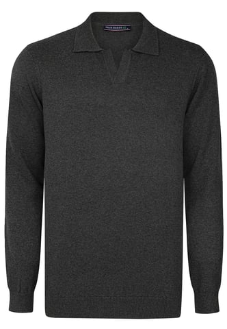 Pullover Pullover With Polo Collar - Buttonless