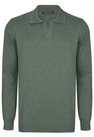 Pullover Pullover With Polo Collar - Buttonless