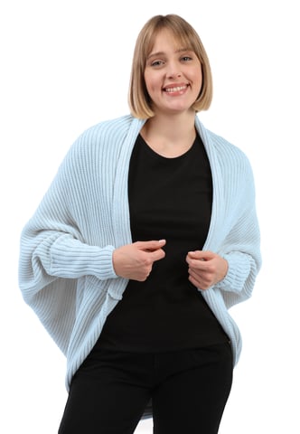 Cardigan Batwing Long Sleeve Cardigan Wool Blended