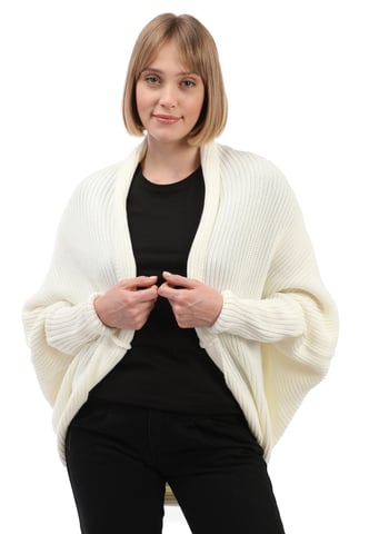 Cardigan Batwing Long Sleeve Cardigan Wool Blended