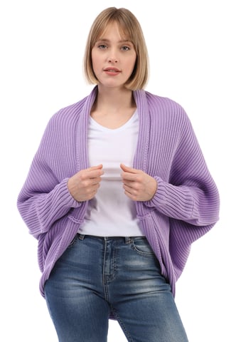 Cardigan Batwing Long Sleeve Cardigan Wool Blended
