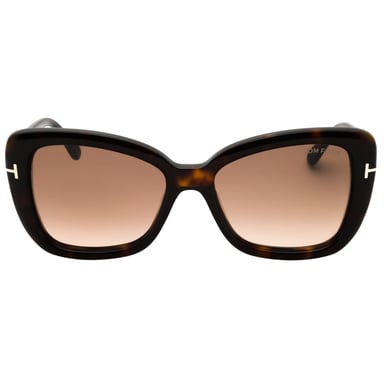 Tom Ford Dark Havana Framed Gradient Brown Zonnebril