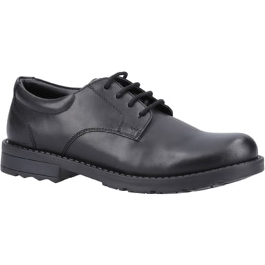 Hush Puppies Bruno Senior Leren Zwarte Derby Schoenen Voor Heren