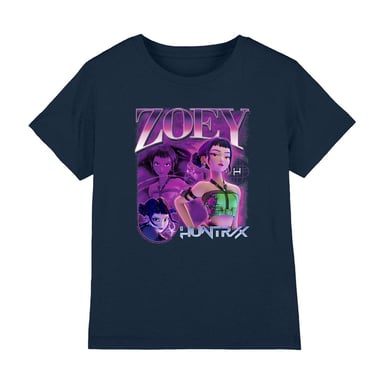 K-Pop Demon Hunters Kinderen/Kinderen Huntr/X Zoey T-Shirt (Marine)
