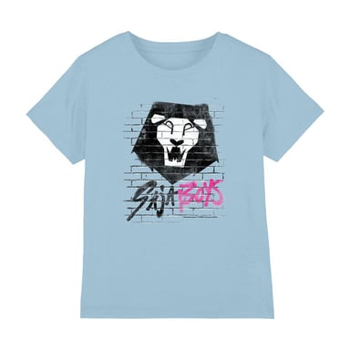 K-Pop Demon Hunters Barn Saja Pojkar Graffiti T-shirt (Himmelblå)
