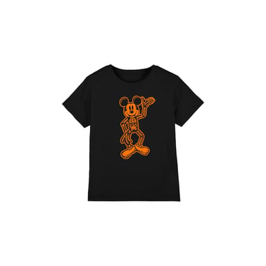 Disney Childrens/Kids Mickey Mouse Skeleton T-Shirt (Black)