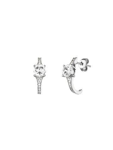 Julie Julsen Stud earrings 925 silver rhodium-plated white zirconia