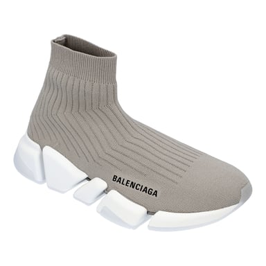 Women's Balenciaga Speed 2.0 Sneaker in Grey With White Sole
