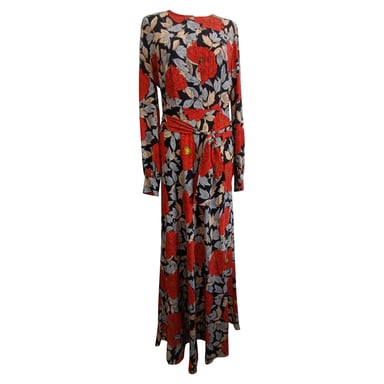 Diane Von Furstenberg Floral-Printed Maxi Dress in Multicolor Viscose