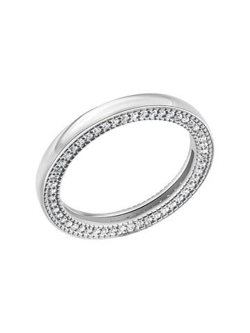 Celesta Silber Ring Silber 925 rhodiniert mit 104 schwarzen Zirkonia-Steinen