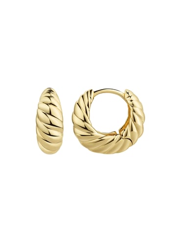 Zeeme Silber Folding creoles 925/- sterling silver gold-plated