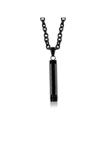 Dkeniz Pendant with chain Stainless steel BLACK PURE-O