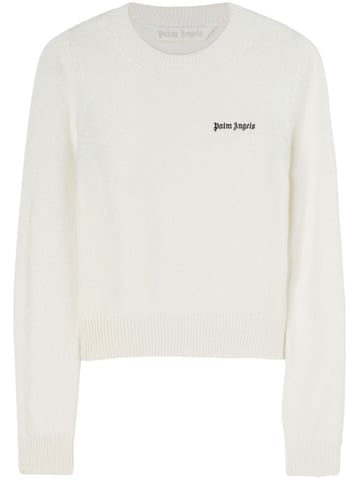Palm Angels Classic Logo Sweater White