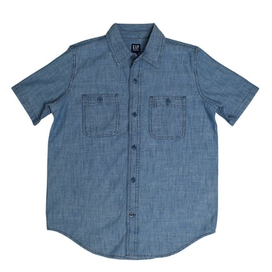 Kortärmad denimskjorta 671081 för pojkar