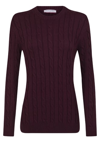 Pullover V-Neck Cable Knit Pullover