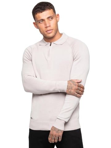 Enzo Milano | Heren Half Zip Polo Trui