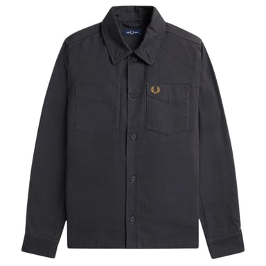 Fred Perry Herringbone Anchor Grey Over Shirtjack