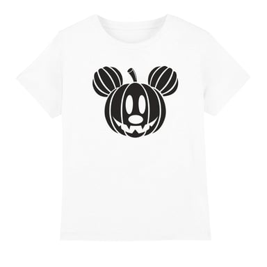 Disney Childrens/Kids Mickey Mouse Pumpkin Head T-Shirt (White)