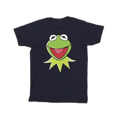 Disney Mens Muppets Kermit Head T-Shirt (Navy Blue)