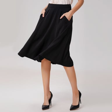 Sleek flared skirt