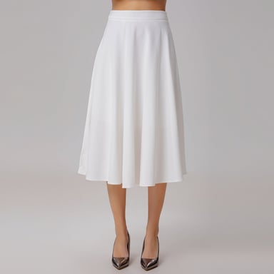 Flared knee-length skirt