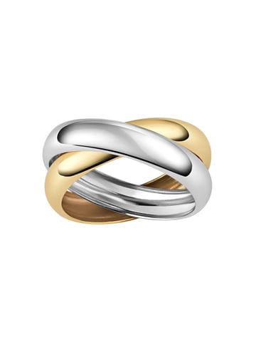 Fascination by Ellen K. Ring 375/- Gelbgold bicolor 2-reihig