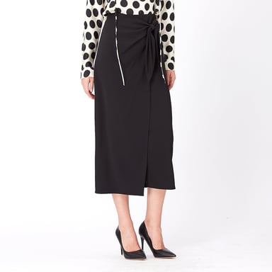 Wrap skirt tied on side