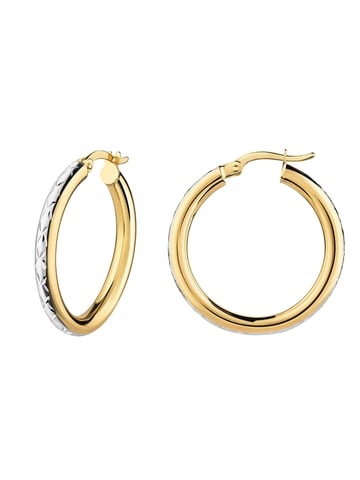 Fascination by Ellen K. Creoles 585/- Gelbgold glanz bicolor diamantiert