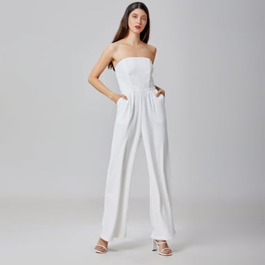 Minimalist bustier jumpsuit