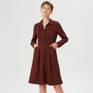 Religious folding dress' with a bust and printed liberty micro
