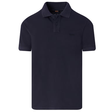Prime Short Sleeve Collared Logo Detail Regular Fit Polo Shirt in Black