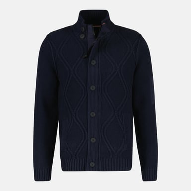 Lerros Grof gebreid vest met kabelpatroon