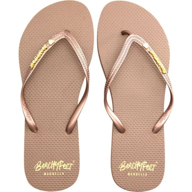 Beachyfeet Teenslipper dames - chocolate