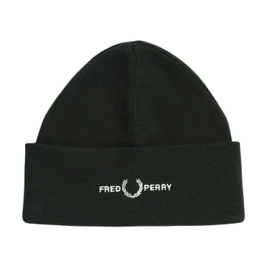 Fred Perry Unisex Adult Graphic Logo Beanie (Dark Green)
