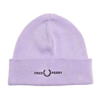 Fred Perry Unisex Adult Graphic Logo Beanie (Lilac)