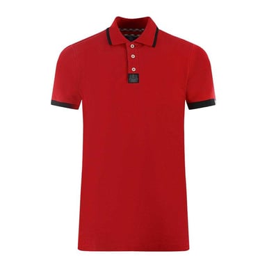 Aquascutum Unisex Adult Tipped Branded Shoulder Polo Shirt (Red)