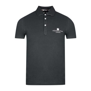 Aquascutum Unisex Adult London Bold Logo Polo Shirt (Black)