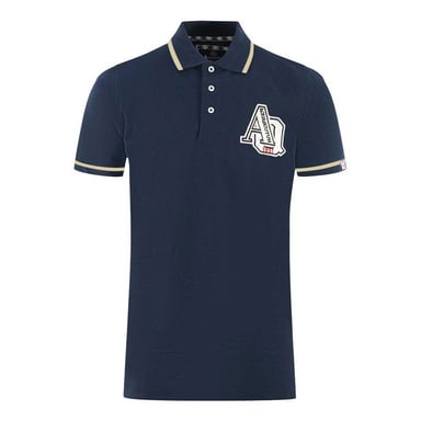Aquascutum Unisex Adult AQ 1851 Embroidered Tipped Polo Shirt (Navy)