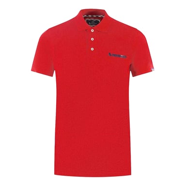 Aquascutum Unisex Adult Boxed Logo Polo Shirt (Red)