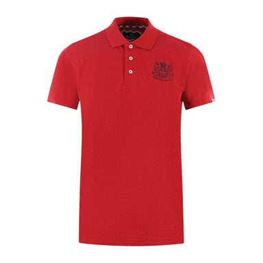 Aquascutum Unisex Adult Branded Sleeve Polo Shirt (Red)