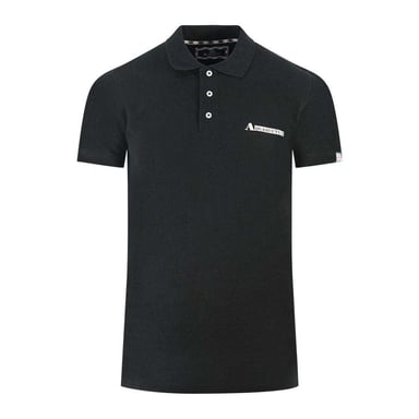 Aquascutum Unisex Adult Boxed Logo Polo Shirt (Black)