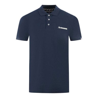 Aquascutum Unisex Adult Boxed Logo Polo Shirt (Navy)