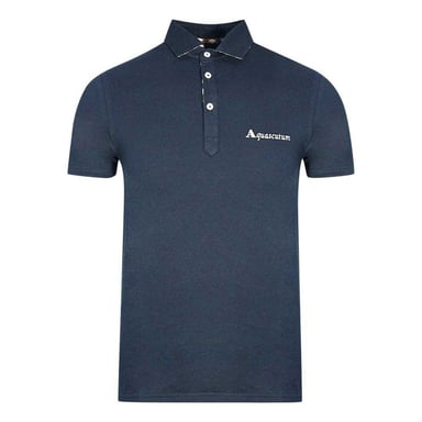 Aquascutum Unisex Adult Signature Logo Polo Shirt (Navy)
