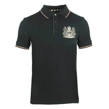 Aquascutum Unisex Adult Aldis Crest Polo Shirt (Black)