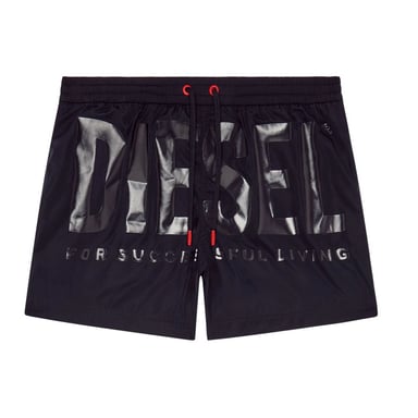 Diesel Mens BMBX-Ken-37 All-Over Print Board Shorts (Black)