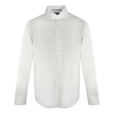 Aquascutum Mens Plain Long-Sleeved Shirt (White)