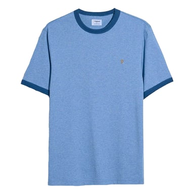 Farah Mens Groves Ringer T-Shirt (Blue)