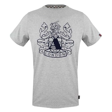 Aquascutum Mens Aldis Shield Logo T-Shirt (Grey)